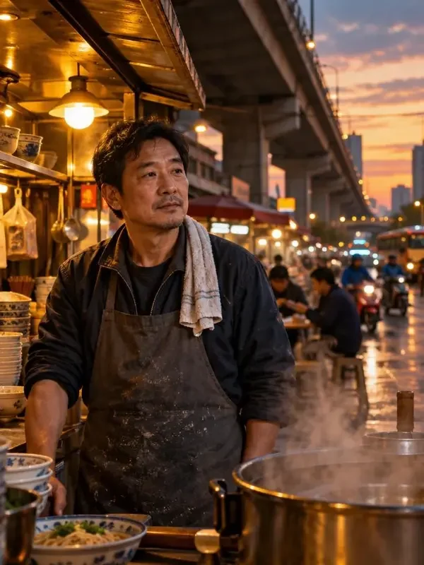 街角茶摊的小老板封面